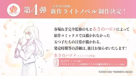 Anime - Go-toubun no Hanayome Shinsaku Light Novel (Provisional Title)